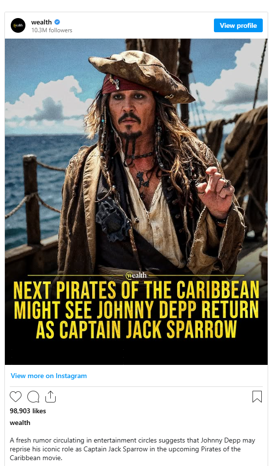 Πειρατές της Καραϊβικής: Ο Johnny Depp Ίσως Επιστρέψει στον Ρόλο του Jack Sparrow Johnny Depp