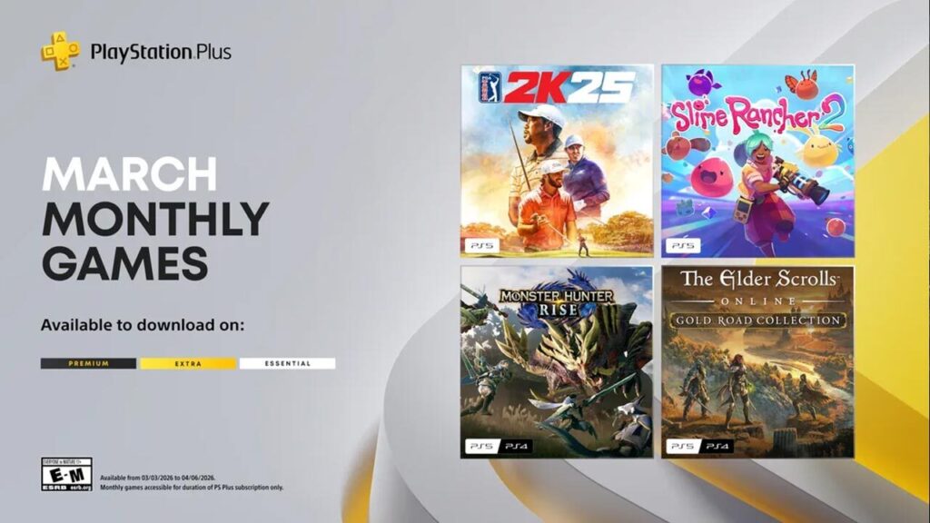 PS Plus Essential Μαρτίου φέρνει Monster Hunter Rise και Slime Rancher 2. Δες όλα τα παιχνίδια και αν αξίζει η συνδρομή.